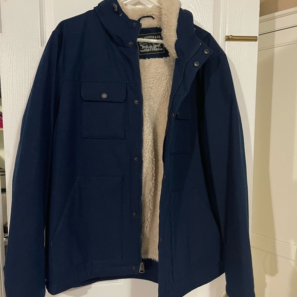 Levi's Other - Levi’s Men’s Navy Blue Fur-Lined Coat